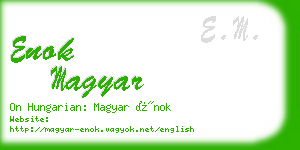 enok magyar business card